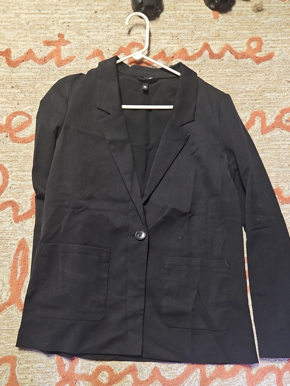Divided Black Single-Button Women's Blazer